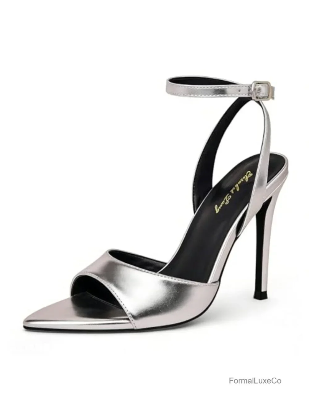 Pointed Toe Ankle Strap Stiletto Heeled Sandals, High Heels with Adjustable